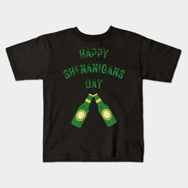 Shenanigans St Patricks Day | Happy Shenanigans Day Kids T-Shirt by CityTeeDesigns